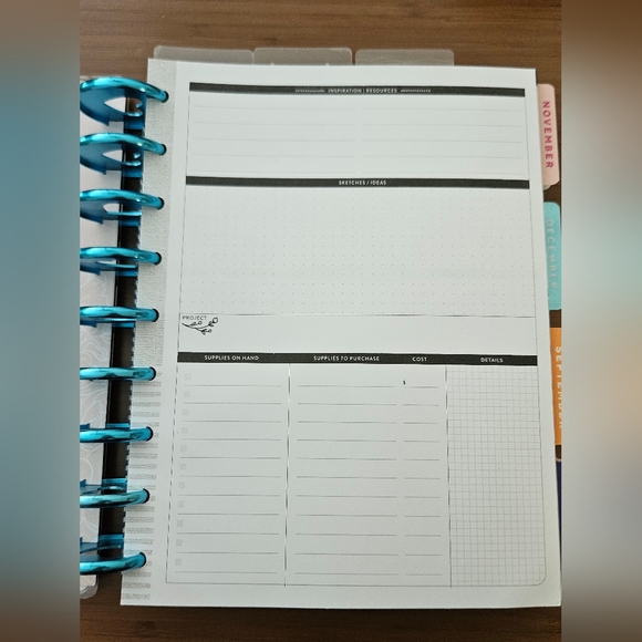Happy Planner (2021) with Project & Expense Trackers, 3 Dashboards, Metal Discs - Picture 5 of 16
